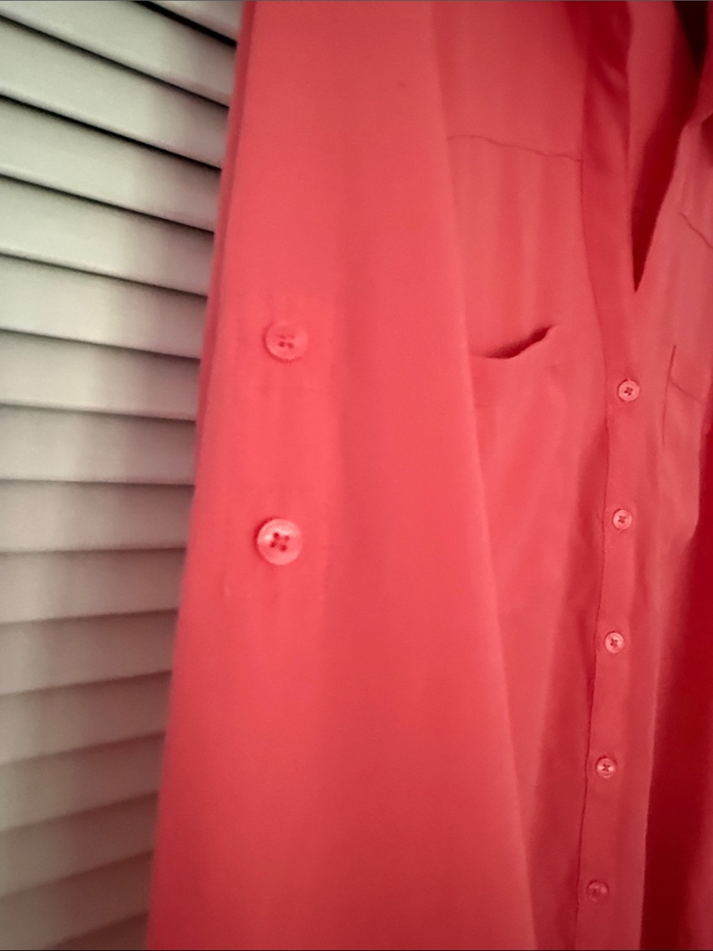 Express Women’s Portofino Coral-Pink Button Down Shirt - Picture 4 of 8